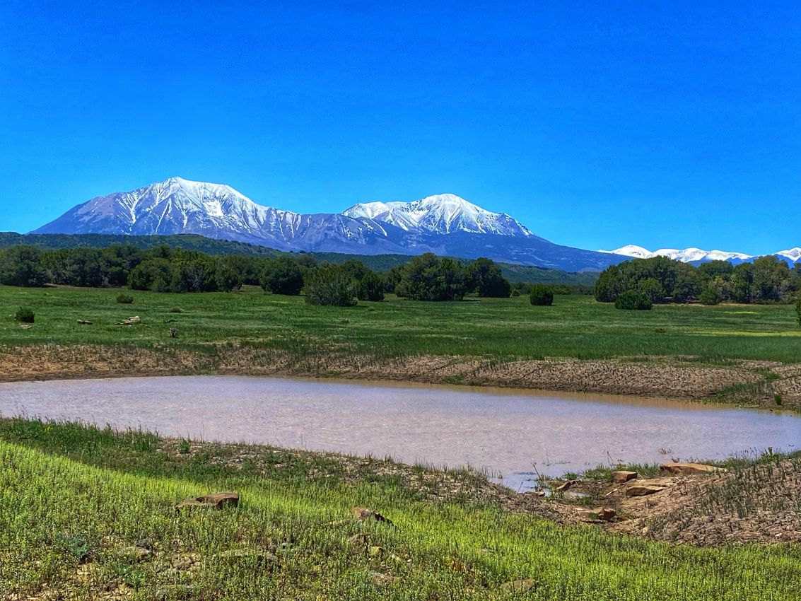 Pond-with-Spanish-Peaks-Colorado-Bear-Creek-Ranch