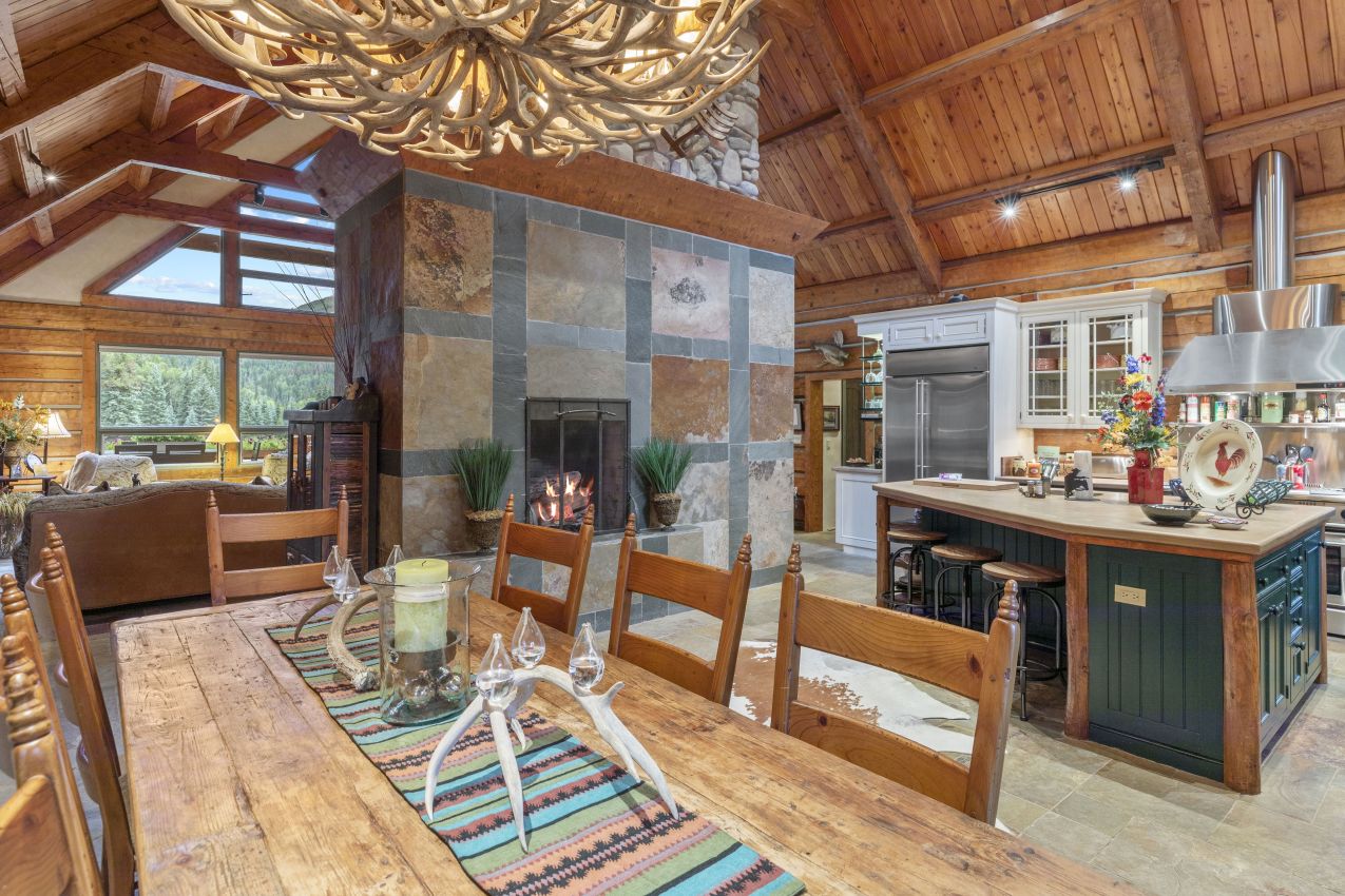 dining-fireplace-kitchen-colorado-goble-creek-ranch