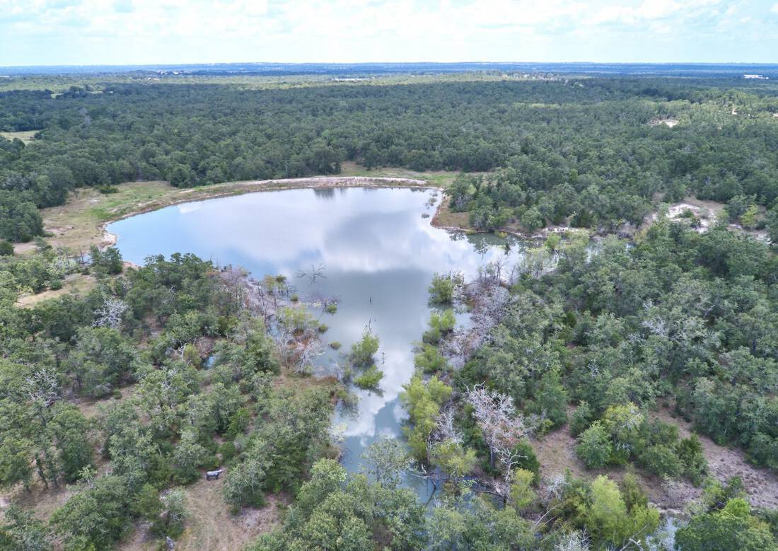 Drone photo of the lakes on Rancho Espirito