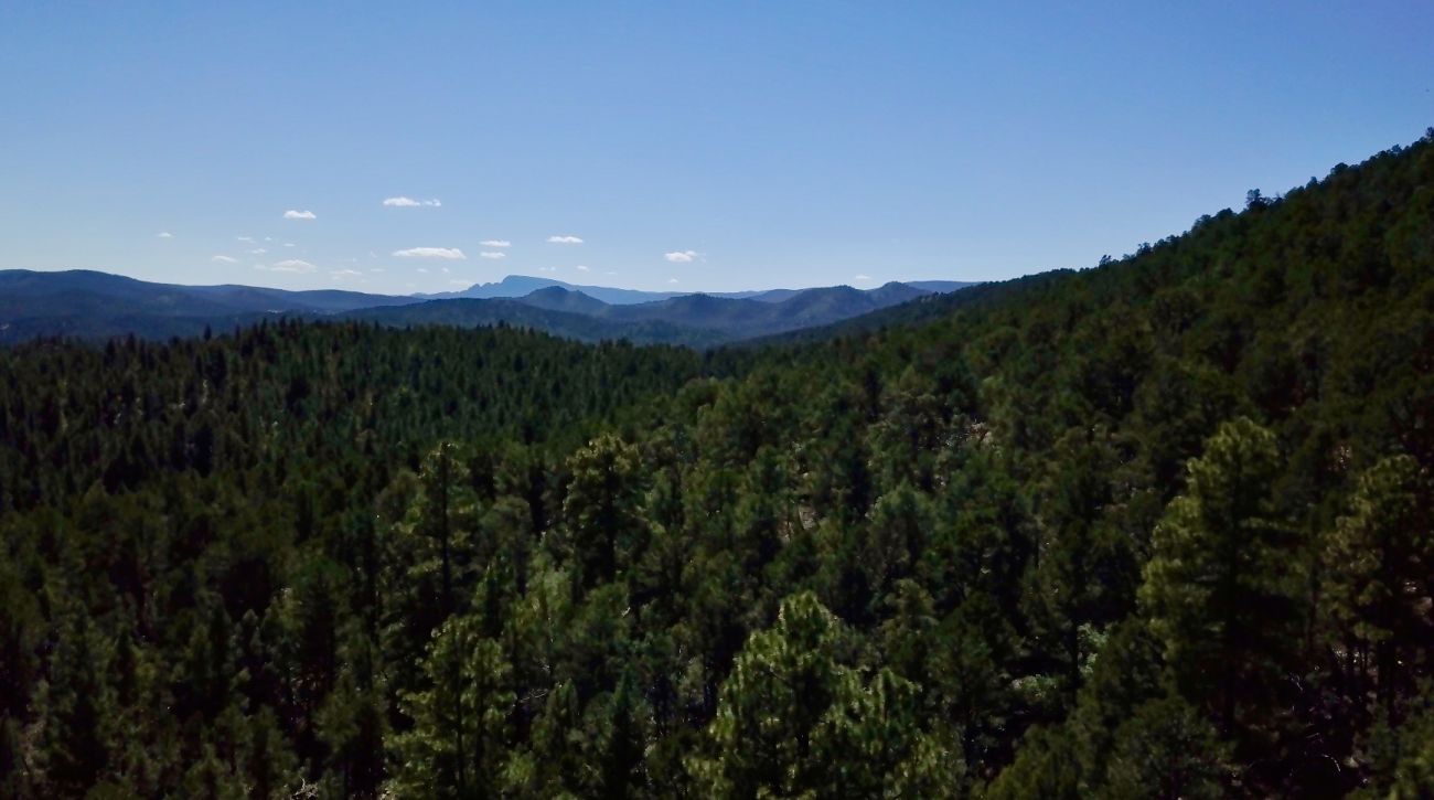 Hermits-peak-from-cabin-site-drone-new-mexico-romero-hills-ranch