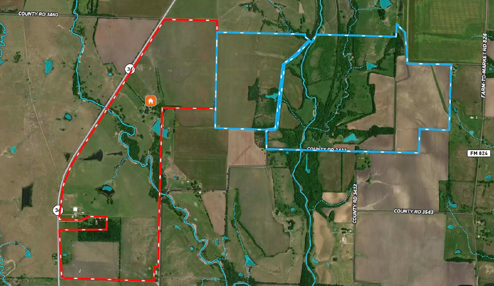 Contiguous Acreage Map