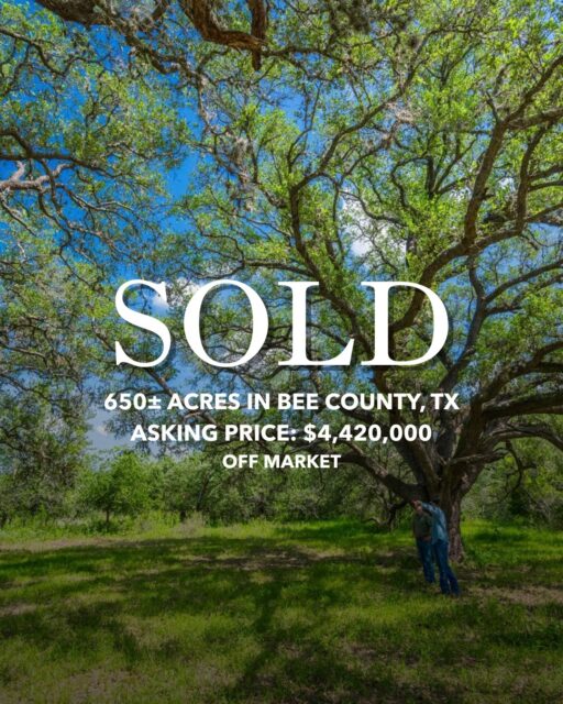 SOLD | Off Market | 650± Acres | Bee County, Texas
Asking Price: $4,420,000

At Republic Ranches we provide unmatched value and access to the most established network in the farm and ranch market. Like much of our business that the internet does not see, this turnkey Bee County property sold off market in just 60 days. Our agents represented both the buyers and sellers ensuring a smooth and equitable transaction. If you are looking to buy or sell a ranch reach out, this is what we do.

republicranches.com